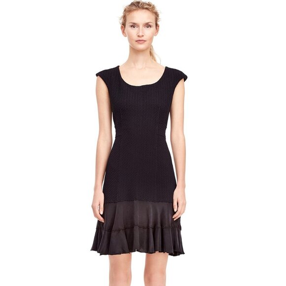 NWT Rebecca Taylor Terri Drop Waist Black Dress - Picture 1 of 6